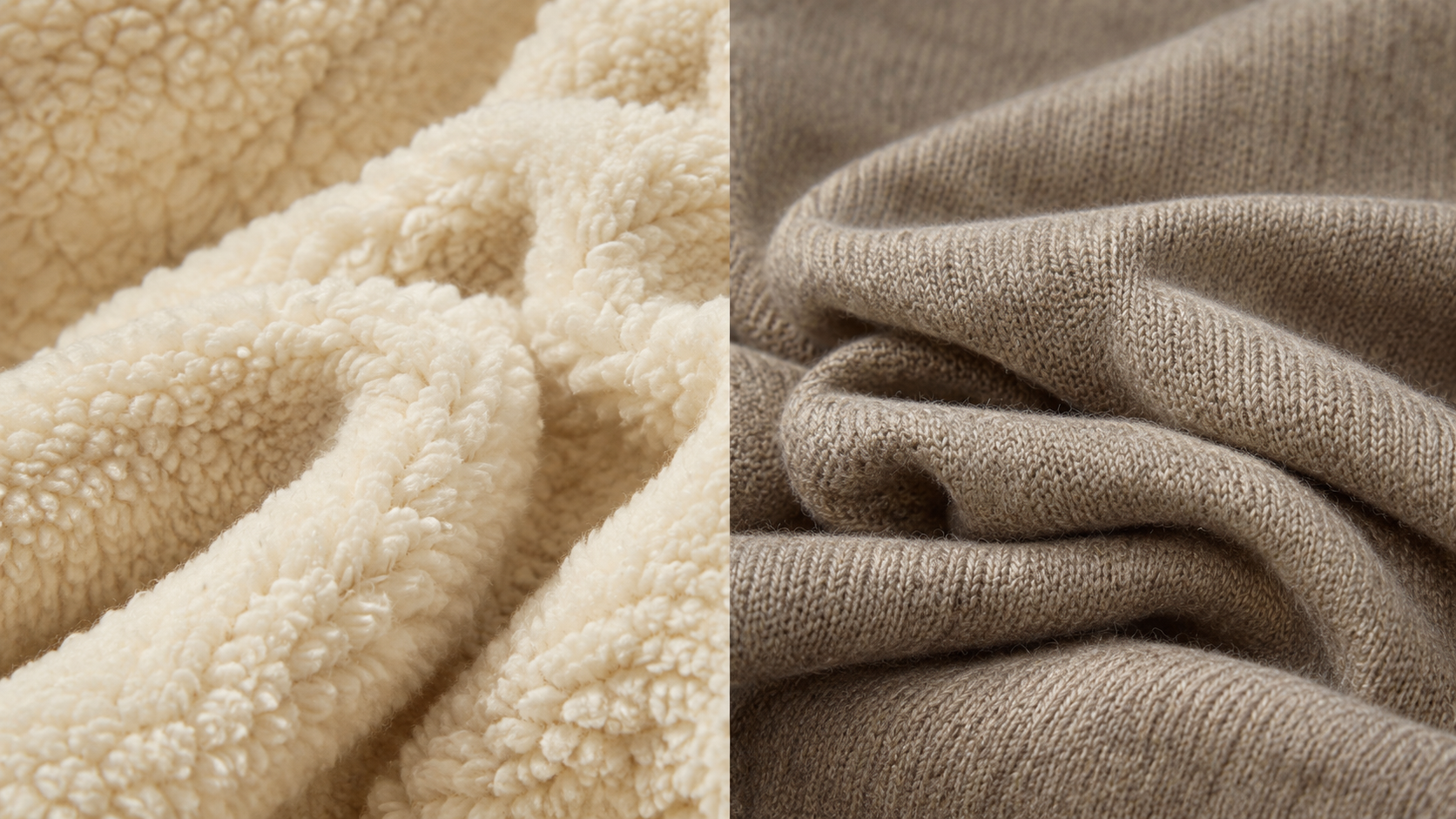 Sherpa fleece og uld sammenlignet som varme materialer til outdoorbrug